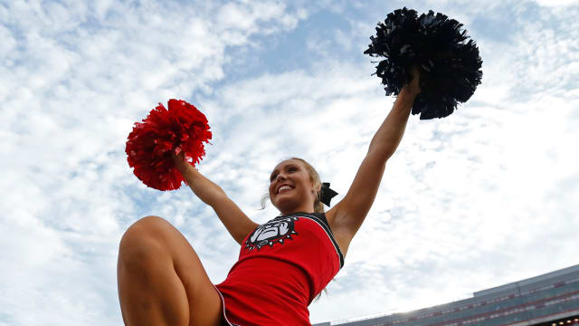 Scenes at a college football game